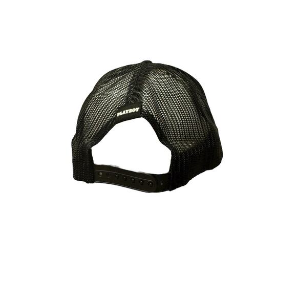 Lids Playboy Logo Mesh Snapback Trucker Hat Cap Adjustable - Picture 3 of 7